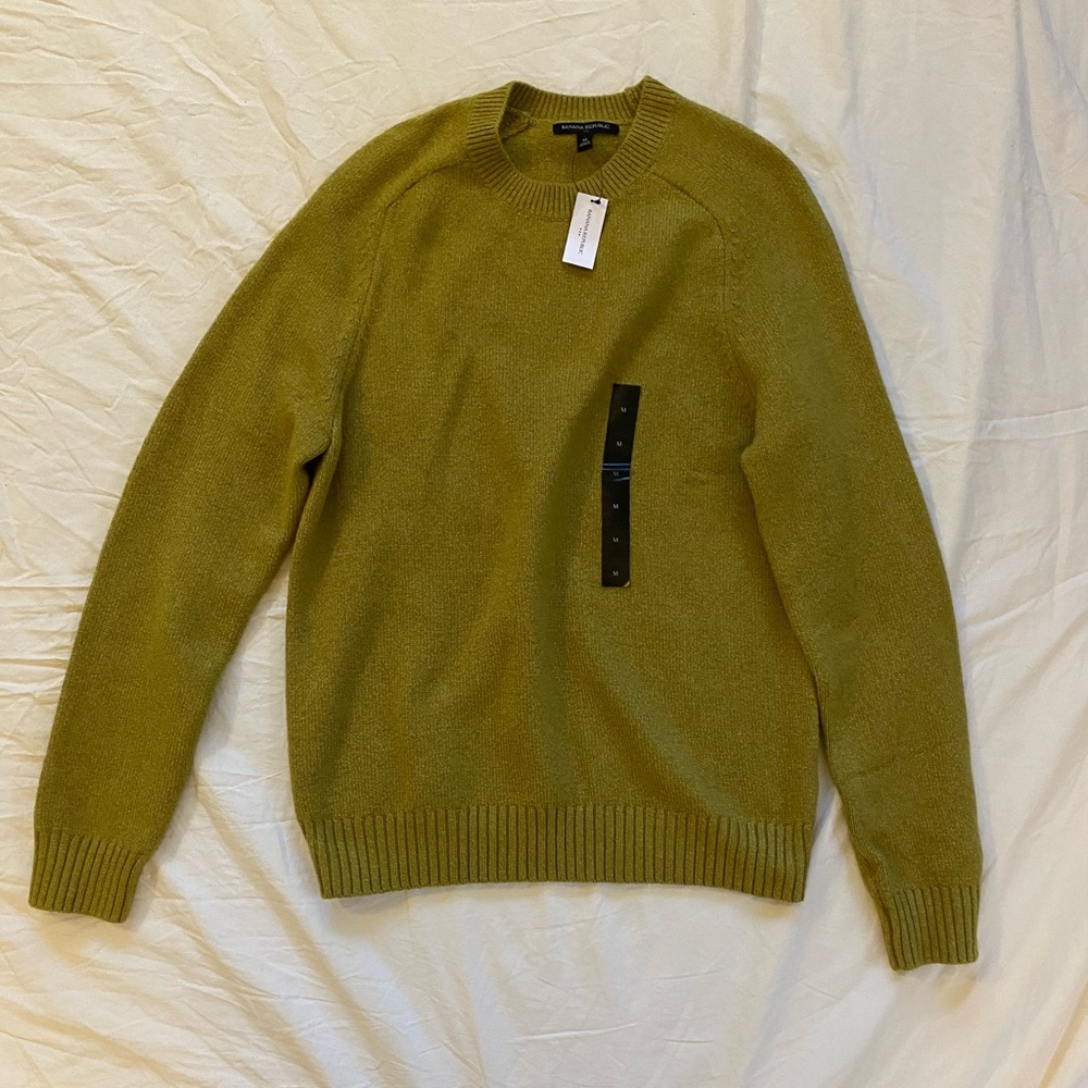 BANNANA REPUBLIC GREEN SWEATER